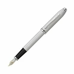 Cross® Cross Townsend, Special Edition, Brushed Platinum Fountain Pen, 18kt Gold Fine Nib