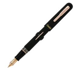 Conklin Mark Twain Limited Edition Crescent Filler Fountain Pen, Superblack/Rosegold